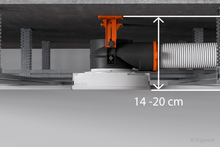 Įkelti vaizdą į galerijos rodinį, Antistatinė ERGOVENT AERO-PRO difuzoriaus dėžutė SLIM BOX 2x75 (125mm-2x75mm)
