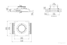 Įkelti vaizdą į galerijos rodinį, Priglaistomas difuzorius ERGOVENT KVADRO - 125 mm (su sklende)