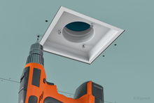Įkelti vaizdą į galerijos rodinį, Priglaistomas difuzorius ERGOVENT KVADRO - 125 mm (su sklende)