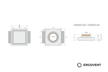 Įkelti vaizdą į galerijos rodinį, Ventilatsiooniplafoon ERGOVENT KVADRO - 125 mm